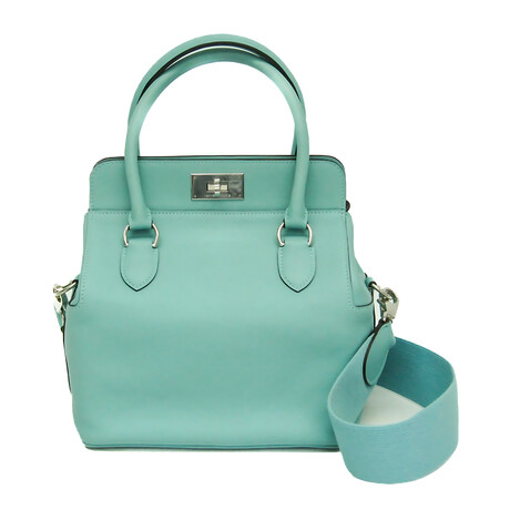 Hermès // Swift Leather Toolbox Bag // Blue Atoll // Pre-Owned