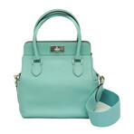 Hermès // Swift Leather Toolbox Bag // Blue Atoll // Pre-Owned