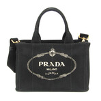Prada // Denim Canvas Canapa S Tote // Black // Pre-Owned