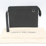 Louis Vuitton // Damier Infini Leather Standing Pouch // Noir // Pre-Owned