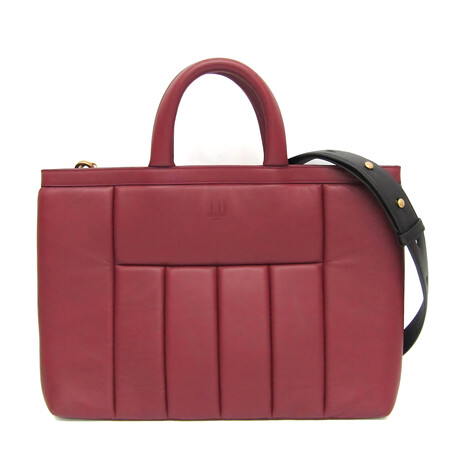 Dunhill // Leather Concourse Bag // Bordeaux + Black // Pre-Owned