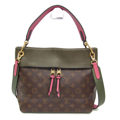 Louis Vuitton // Monogram-Coated Canvas + Leather Tuileries Besace Bag // Olive + Monogram Brown + Rose // Pre-Owned
