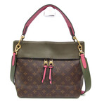 Louis Vuitton // Monogram-Coated Canvas + Leather Tuileries Besace Bag // Olive + Monogram Brown + Rose // Pre-Owned