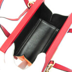 Loewe // Leather Beijing Postal Small Shoulder Bag // Red-Orange + Multi // Pre-Owned