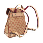 Gucci // GG Canvas + Leather Kids Backpack // Beige + Brown // Pre-Owned
