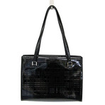 Burberry // Patent Leather Nova Check Bag // Black // Pre-Owned