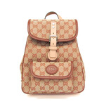 Gucci // GG Canvas + Leather Kids Backpack // Beige + Brown // Pre-Owned