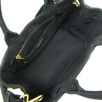 Prada // Denim Canvas Canapa S Tote // Black // Pre-Owned