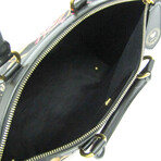 Ferragamo // Nylon + Leather Gancini Bag // Beige + Black + Rose // Pre-Owned