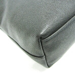 Burberry // Leather Check Tote // Black // Pre-Owned