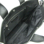 Burberry // Leather Check Tote // Black // Pre-Owned