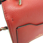 Valentino // Leather Garavini VLTN Small Uptown Shoulder Bag // Red // Pre-Owned