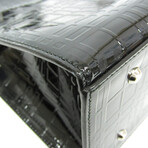 Burberry // Patent Leather Nova Check Bag // Black // Pre-Owned