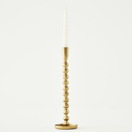 Sofya Gold Taper Candle Holder (8.75"x3.5")
