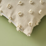 Maroc Cotton Dotted Throw Pillow (Mustard)