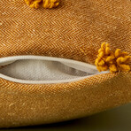 Maroc Cotton Dotted Throw Pillow (Mustard)