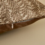 Marseille Herringbone Throw Pillow (Taupe)