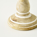 Dora Mango Wood Pillar Candle Holder