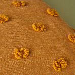 Maroc Cotton Dotted Throw Pillow (Mustard)