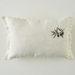 Olive Embroidered Cushion Cover