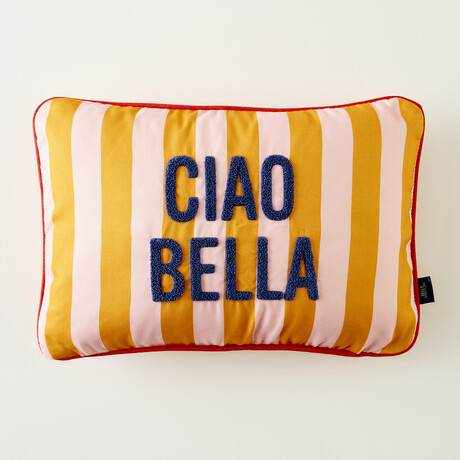 Line 'Ciao Bella' Punch Embroidered Cushion Cover