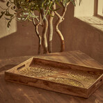 Cera Carved Mango Wood Decorative Tray