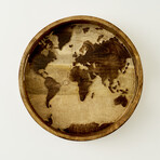 Tina Mango Wood World Map Decorative Tray