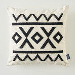 Helena Cotton Punch Embroidered Throw Pillow