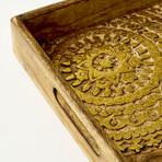 Cera Carved Mango Wood Decorative Tray