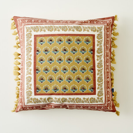 Indian Beauty Beaded Cushion Cover