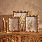 Violet Beaded Mango Wood Picture Frame (7"x5.25")