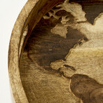 Tina Mango Wood World Map Decorative Tray