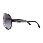 Carrera // Men's // 1056/S 80S Aviator Sunglasses // Black White + Grey Gradient