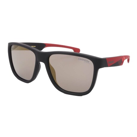 Carrera // Men's // CARDUC 2023 WIN 003 Square Sunglasses // Matte Black Red + Mirror Grey