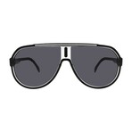Carrera // Men's // 1056/S 80S Aviator Sunglasses // Black White + Grey Gradient