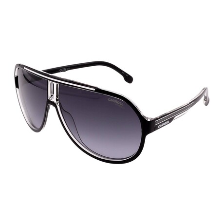 Carrera // Men's // 1056/S 80S Aviator Sunglasses // Black White + Grey Gradient