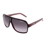 Carrera // Men's // CARR 27-XAV- Aviator Sunglasses //  Black Red +  Grey Gradient