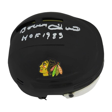 Bobby Hull // Chicago Blackhawks // Signed Black Mini Helmet