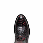 Kansas // Python Leather Western Boots // Blackcherry (7)