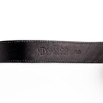 Iowa // Caiman Leather Belt // Black (36)