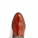 Denver Ostrich Leg Western Boots // Rustic Cognac (10)