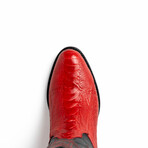 Denver Ostrich Leg Western Boots // Red (10)
