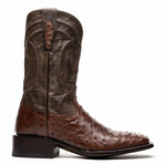 Alabama Ostrich Quill Western Boots // Kango Tabac (10)