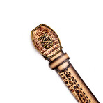 Montana // Caiman & Calf Leather Belt // Stone Orix (36)