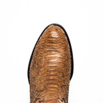 Kansas // Python Leather Western Boots // Cognac (7)