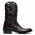 Kansas // Python Leather Western Boots // Blackcherry (7)