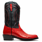 Denver Ostrich Leg Western Boots // Red (10)