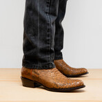 Kansas // Python Leather Western Boots // Cognac (7)