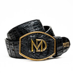 Iowa // Caiman Leather Belt // Black (36)