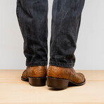 Kansas // Python Leather Western Boots // Cognac (7)